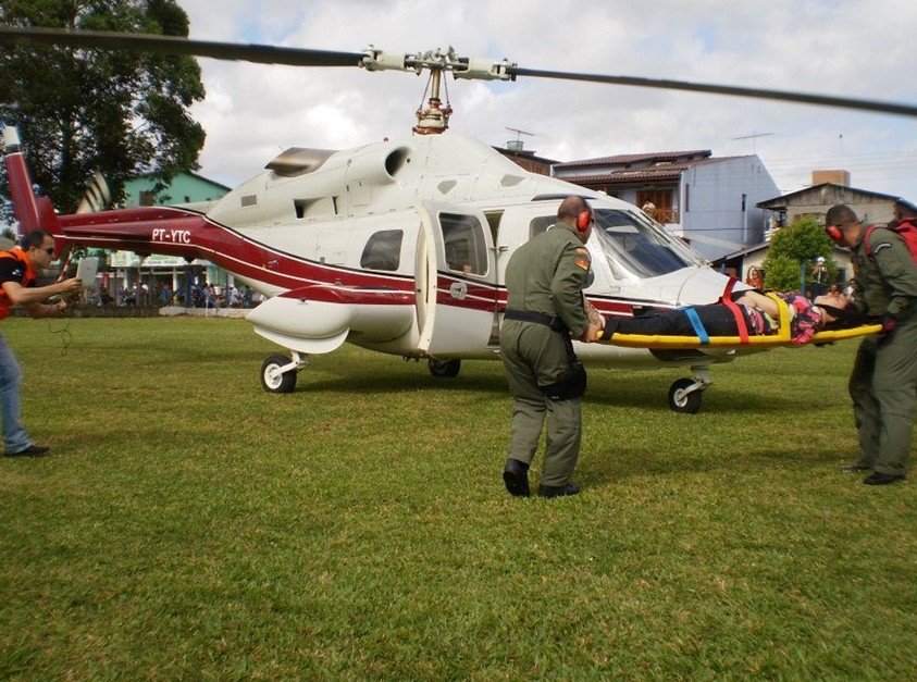 Brigada Militar testa resgate aéreo em Santa Maria com simulado no Hospital de Caridade e na ERS-511